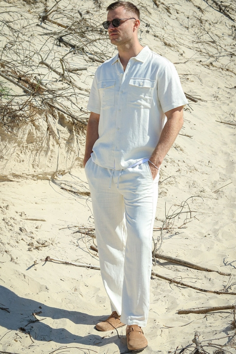 Only & Sons Kari Viscose Linen White