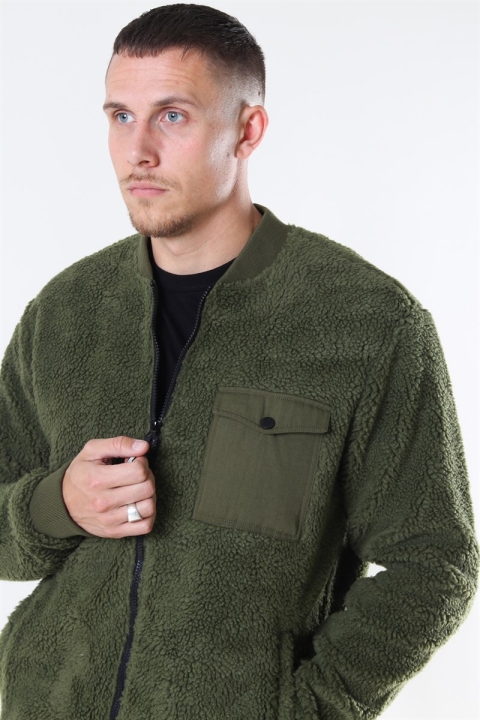 Solid Lon Bomber Veste Forest Night