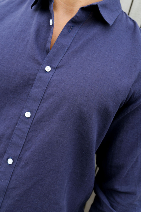 ONLY & SONS Caiden LS Linen Shirt Night Sky