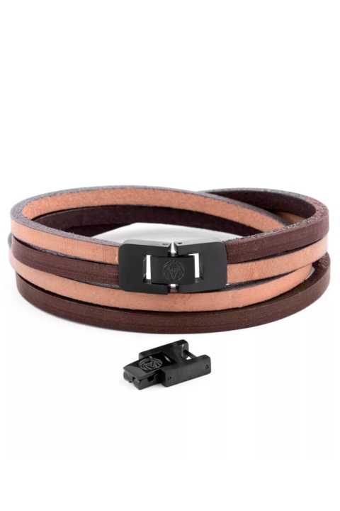 Lucleon Læder Bracelet Brun/Beige
