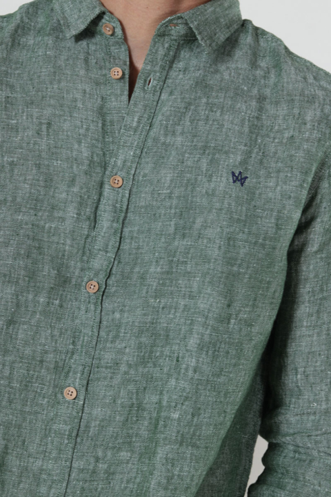 Kronstadt Ayers Ls shirt Hedge Green