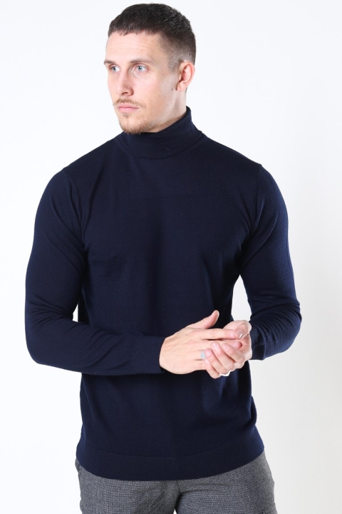 Clean Cut Copenhagen Merino Wool Roll Tricot Navy