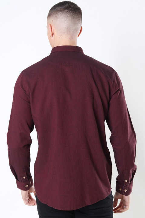Kronstadt Johan Diego Cotton Chemises Bordeaux Mel