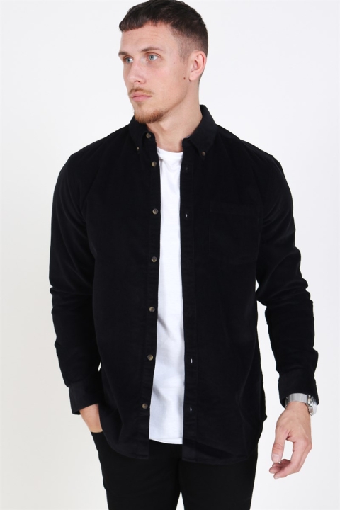 Only & Sons Georg Solid Corduroy Chemises Black
