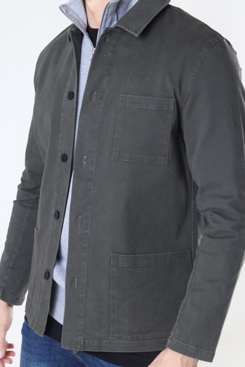 Clean Cut Copenhagen Lake Stretch Chemises LS Army