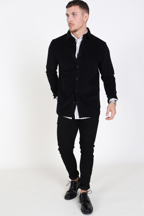 Selected Craig Cord Chemises Black