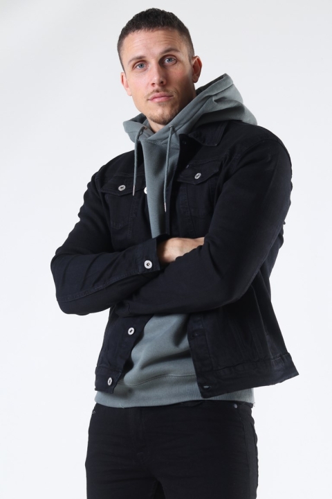 Solid Peyton Denim Veste Black Denim
