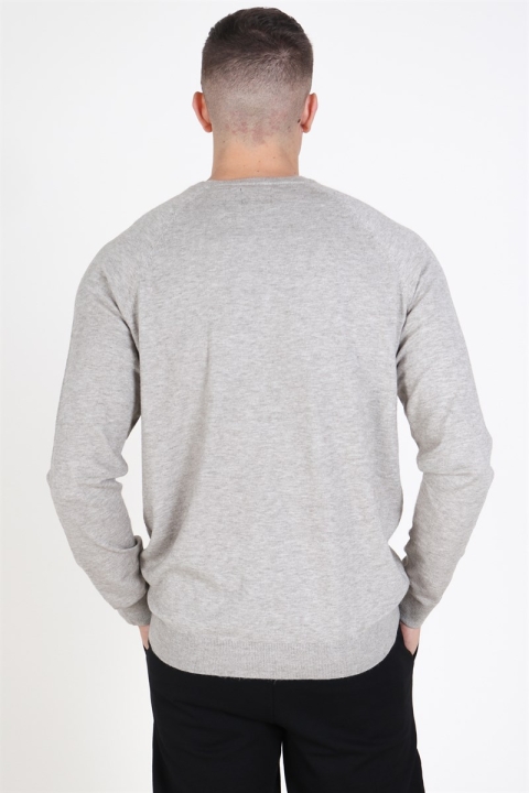 Only & Sons Mikkel Soft Crew Raglan Tricot Light Grey Melange