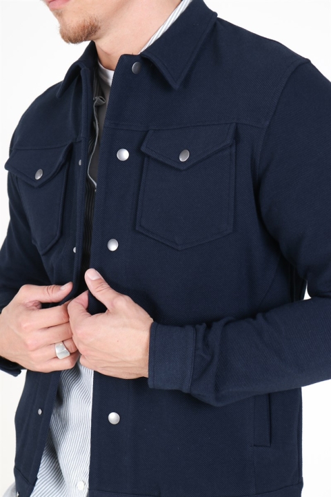 Jack & Jones Eddie Sweat Trucker Veste Black Iris
