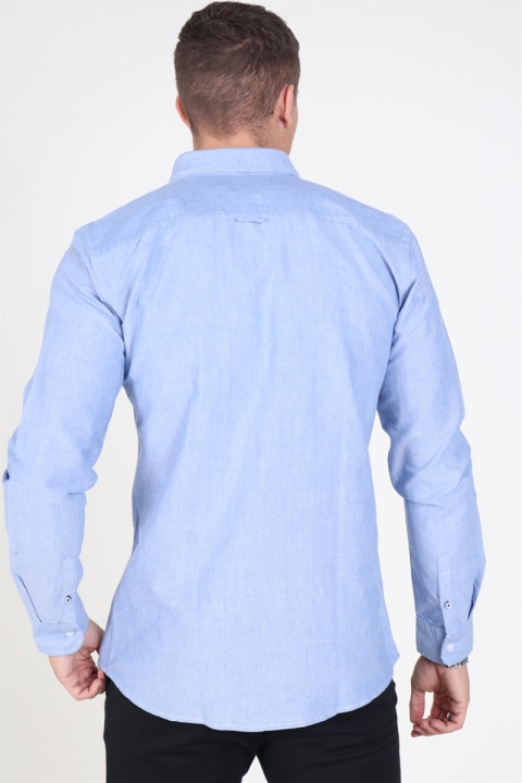Only & Sons Oliver Organic Oxford Chemises Blue Bell
