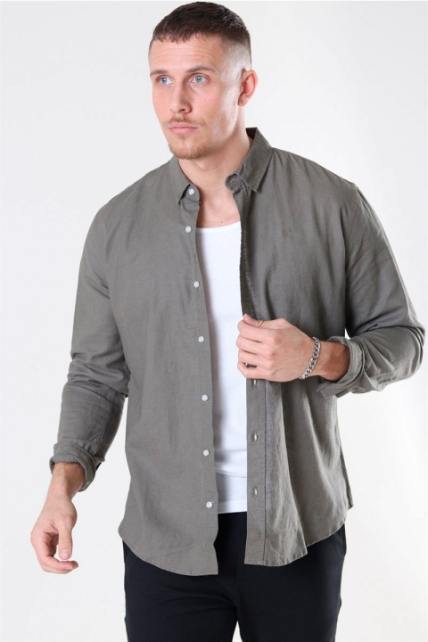Clean Cut Copenhagen Cotton Linen Chemises Dusty Green