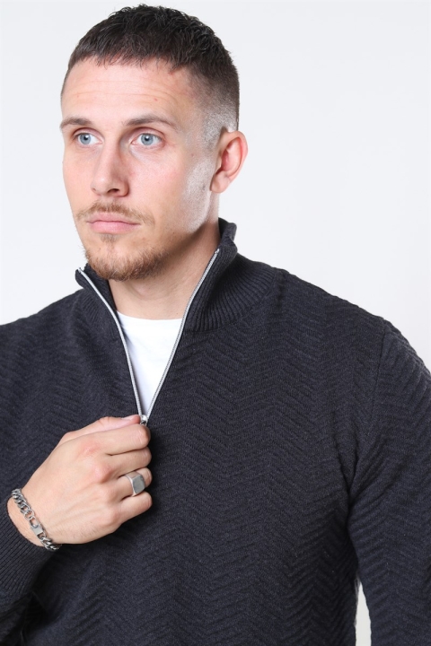 Kronstadt Carlo Half Zip Tricot Charcoal