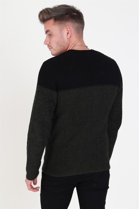 Only & Sons Sato 5 Colorblock Crew Neck Tricot Rosin
