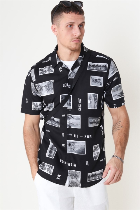 Only & Sons Oliver SS Printed Chemises Black