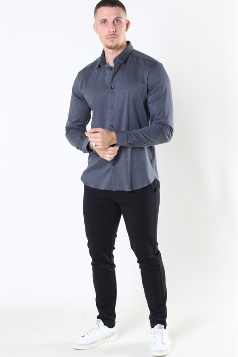 Mos Mosh Marco Jersey Chemises Dark Grey Melange