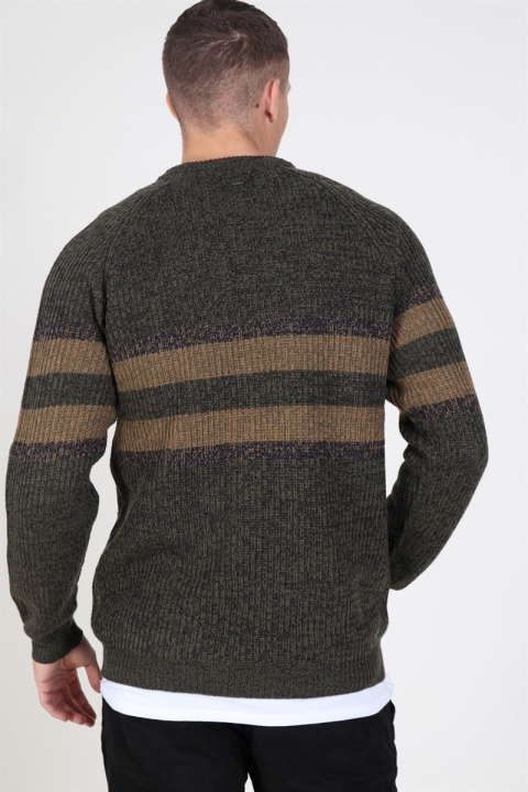 Only & Sons Cesco 5 Struc Stripe Tricot Forest Night