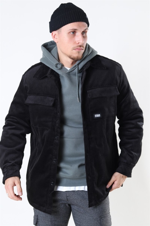 Urban Classics Corduroy Skjorte Veste Black