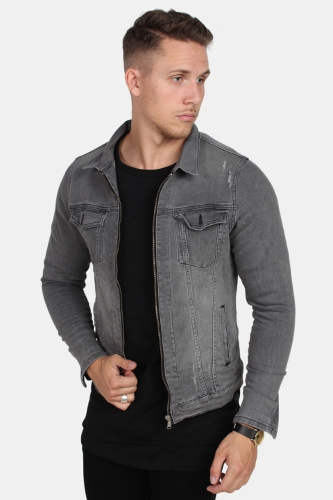 Just Junkies Barry Zip Denim Veste Frost Grey
