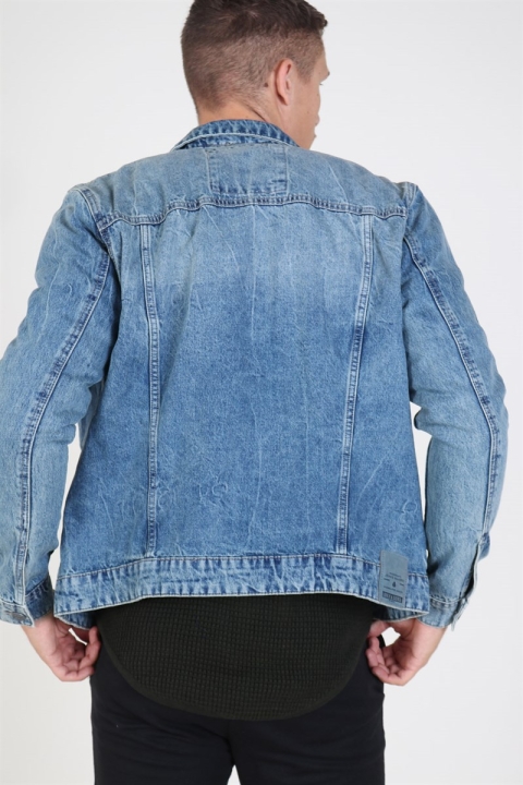 Only & Sons Coin Trucker Veste Blue Denim