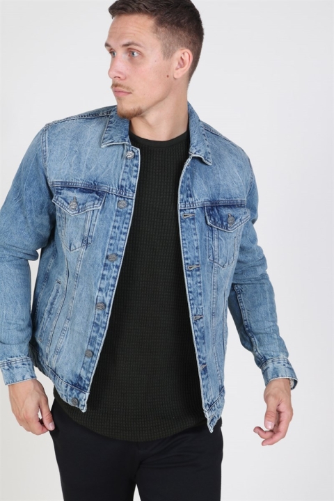 Only & Sons Coin Trucker Veste Blue Denim