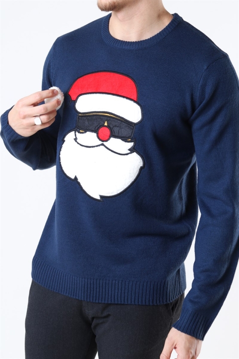 Only & Sons Xmas 7 Funny Front Badge Tricot Dress Blues