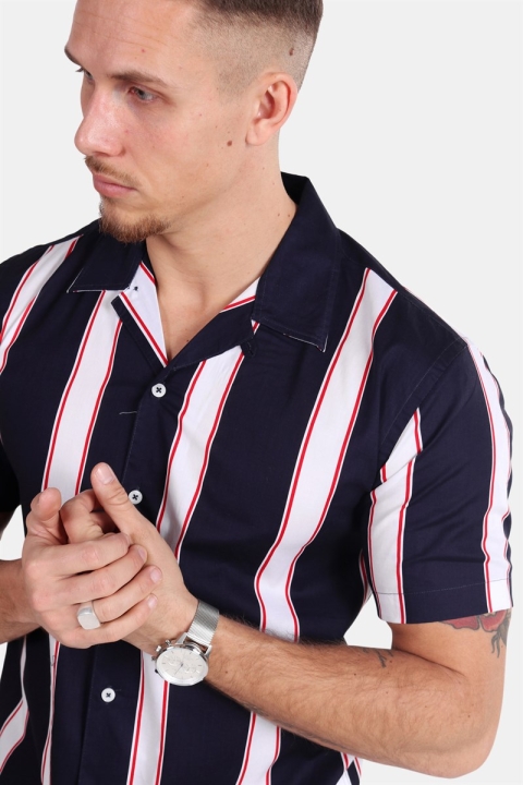 Kronstadt Cuba S/S Gr.89 Chemises Navy/White/Red
