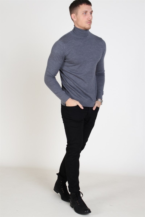 Kronstadt Johannes Merino Rullekrave Tricot Anthracite