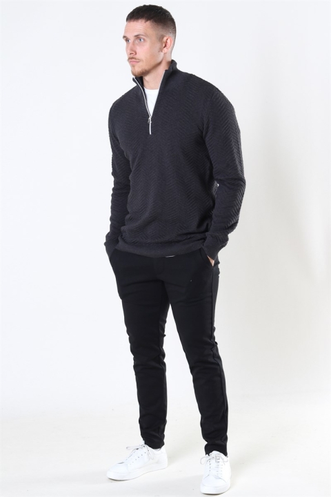 Kronstadt Carlo Half Zip Tricot Charcoal