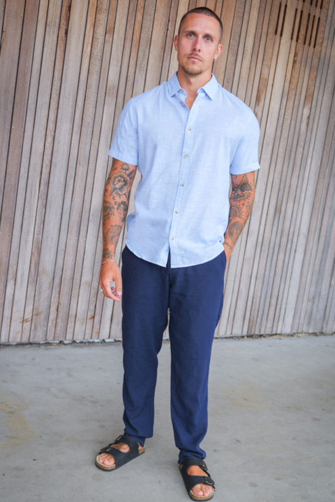 Jack & Jones Summer Shirt SS Chambray Blue
