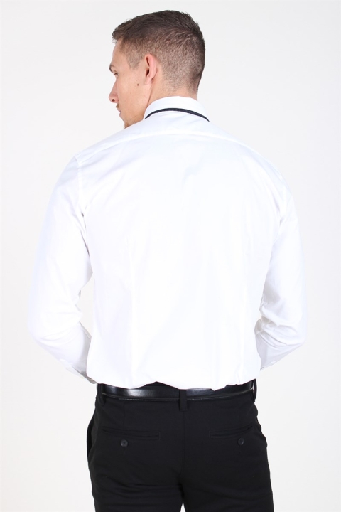 Selected Slim-Michigan LS Chemises Bright White