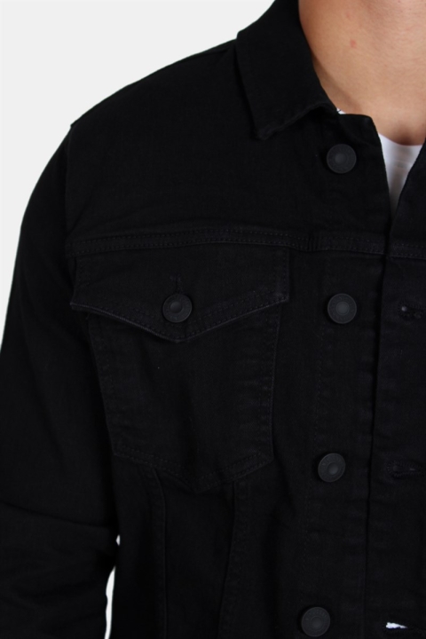 Only & Sons Chris Camp Slim Denim Veste Black