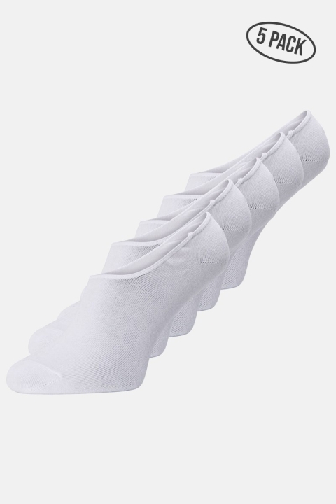 Jack & Jones Basic Multi Invisible Chaussettes 5-Pack White