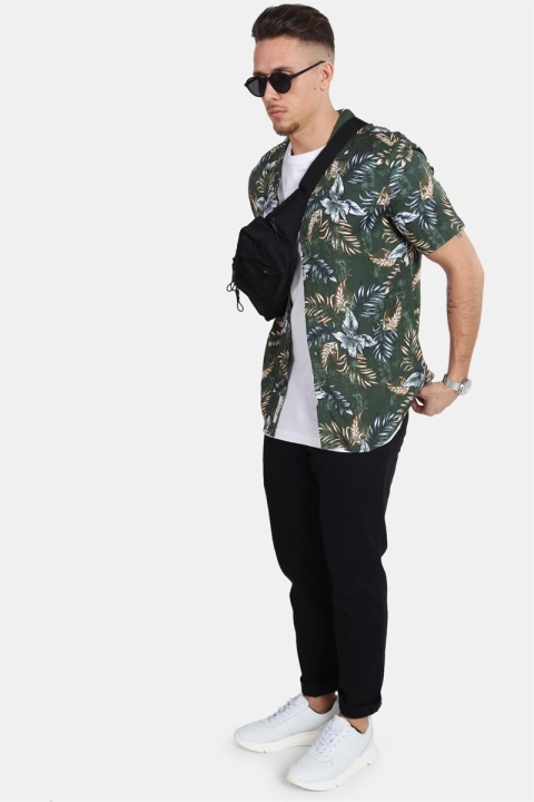 Only & Sons Thomas SS Reg Viscose Chemises Re Deep Forest