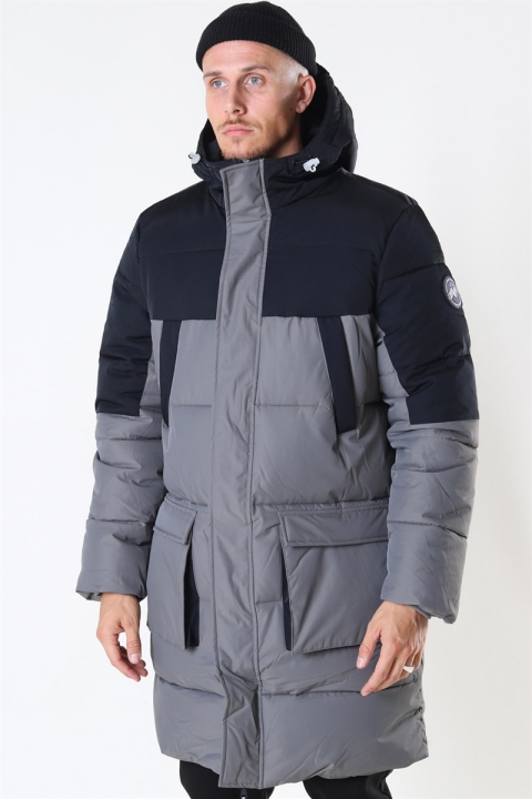 Urban Classics Puffer Parka Veste Asphalt/Black