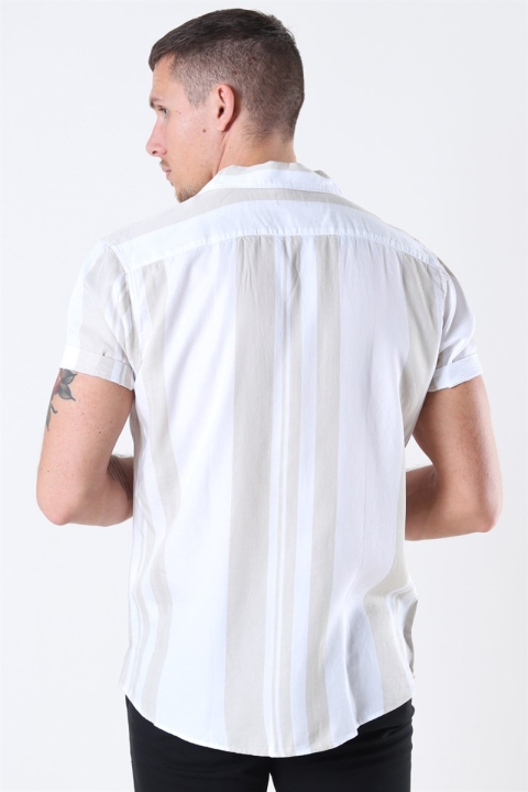 Selected Reg Kevin Chemises SS Stripes B Peyote Stripes