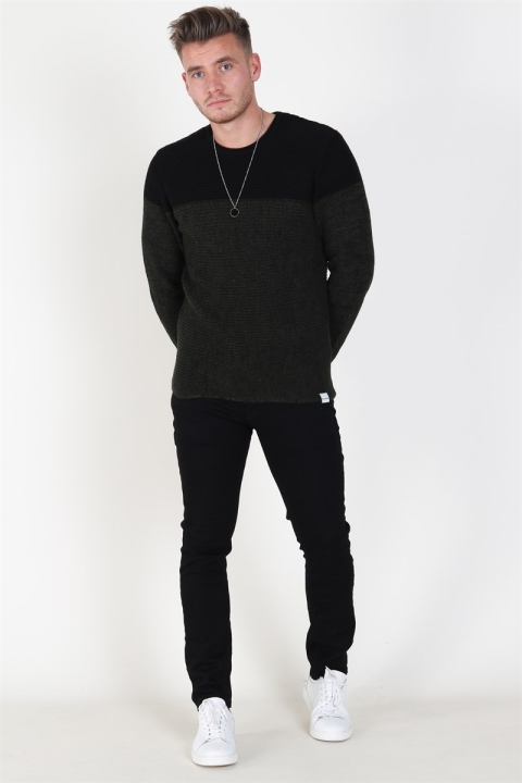 Only & Sons Sato 5 Colorblock Crew Neck Tricot Rosin