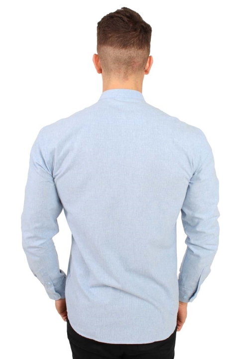 Clean Cut Rooney Flannel Henley Chemises Light Blue