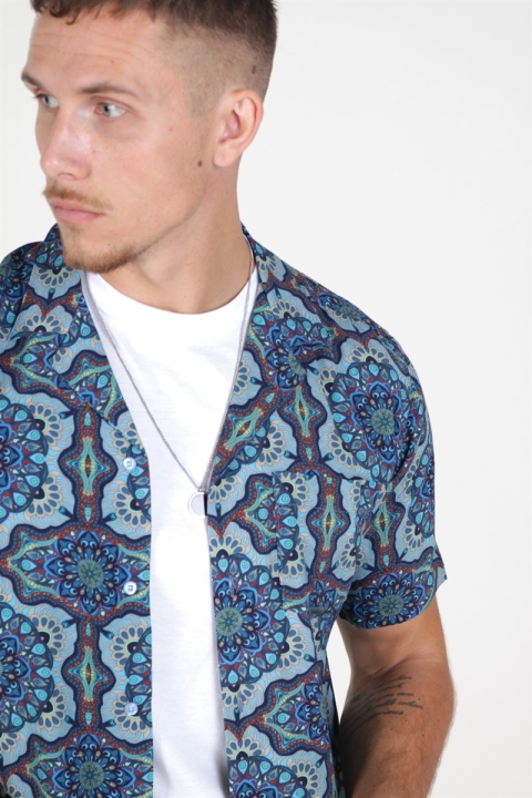 Les Deux Psychedelique Chemises Placid Blue