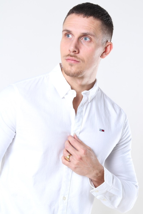 Tommy Jeans Slim Stretch Oxford Chemises White