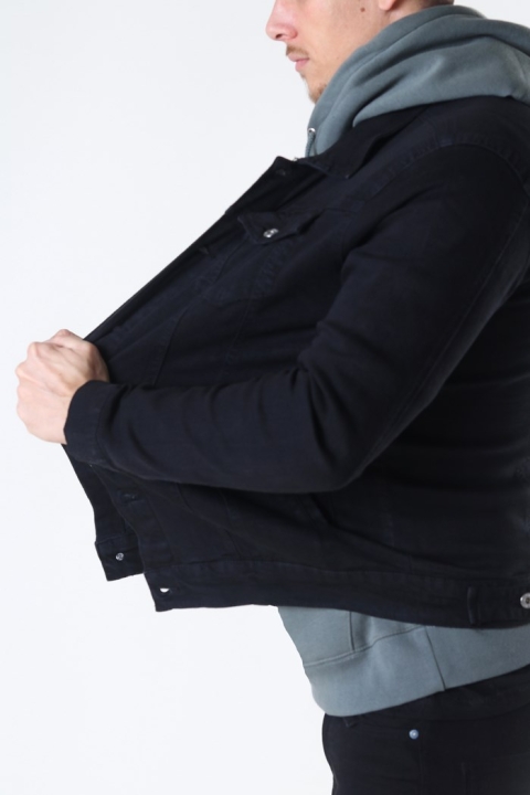 Solid Peyton Denim Veste Black Denim