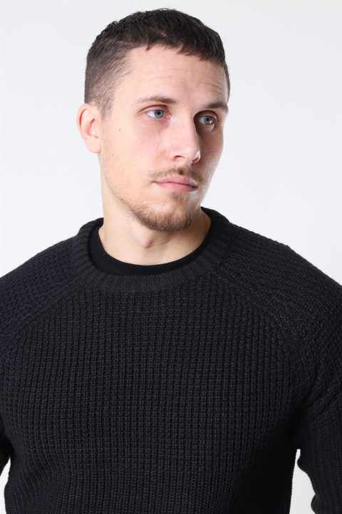 Only & Sons Kelvin 5 Struc Crew Neck Tricot Black