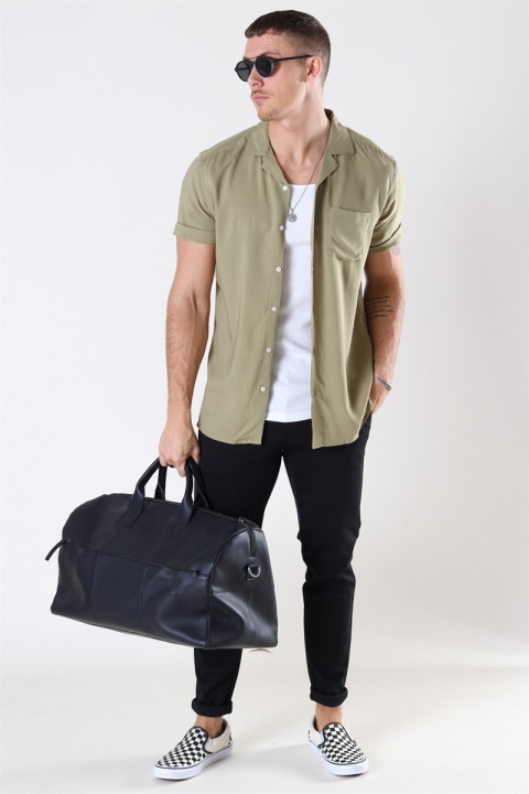 Only & Sons Silo Solid Viscose Chemises S/S Dried Herb