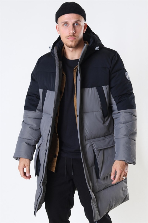 Urban Classics Puffer Parka Veste Asphalt/Black