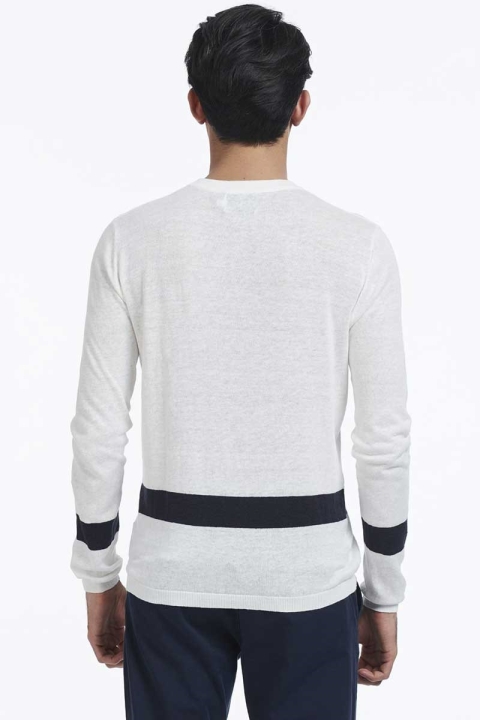 Les Deux Sermine Tricot White Navy