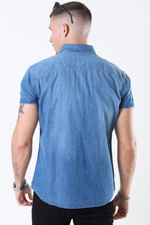 Jack & Jones Sheridan Chemises S/S Medium Blue Denim