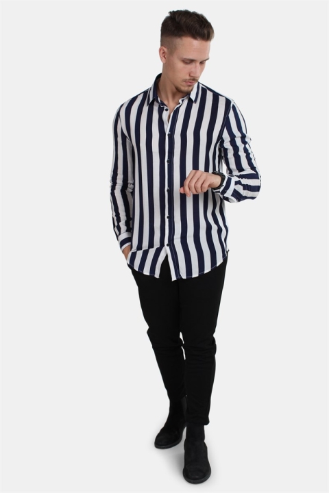 Solid Ting L/S Chemises Insignia Blue