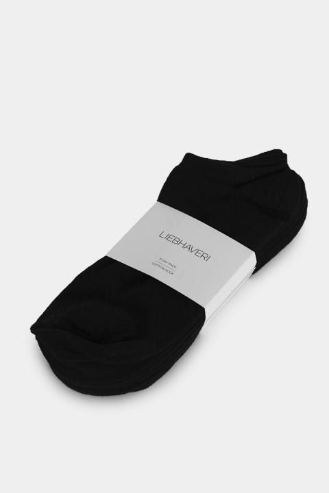 Liebhaveri Ankelstrømpe 5-pack Black