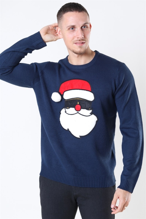 Only & Sons Xmas 7 Funny Front Badge Tricot Dress Blues