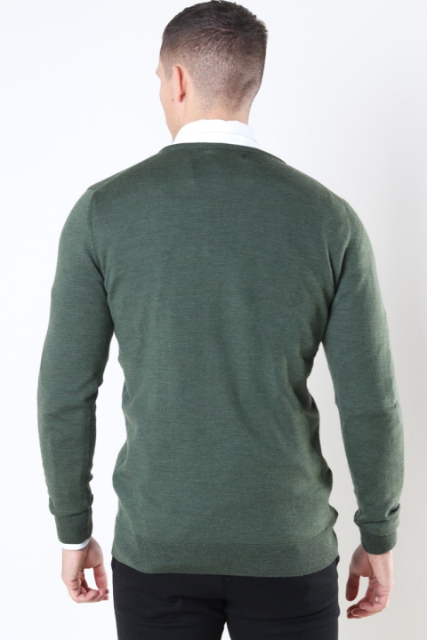 Clean Cut Copenhagen Merino Wool Crew Tricot Army Melange