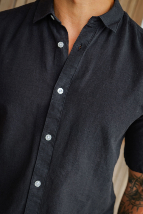 ONLY & SONS Caiden SS Linen Shirt Black